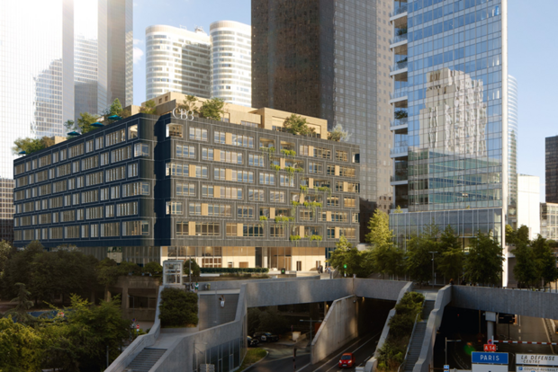 Perspective architecturale du futur bâtiment CB3