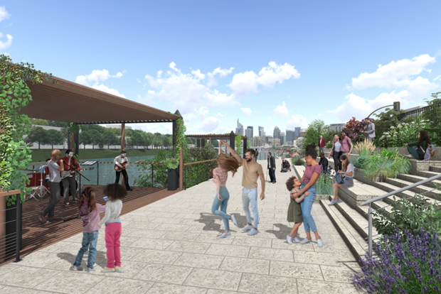 L’un des salons, en surplomb de la Seine, permettra d’accueillir des animations.
