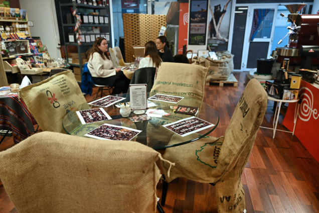 Au sein de la boutique Café de papa